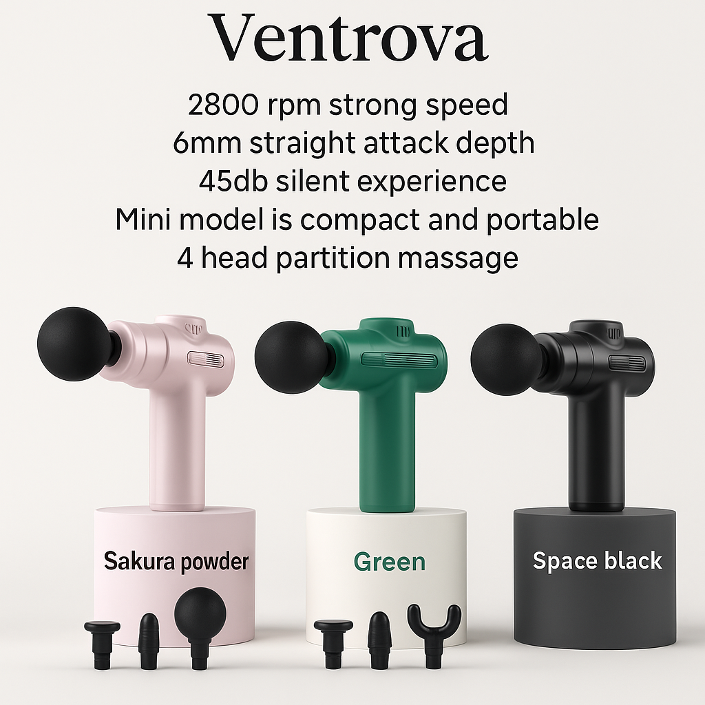 Ventrova Deep Tissue Massage Gun – 6 Speed Muscle Relaxation Therapy